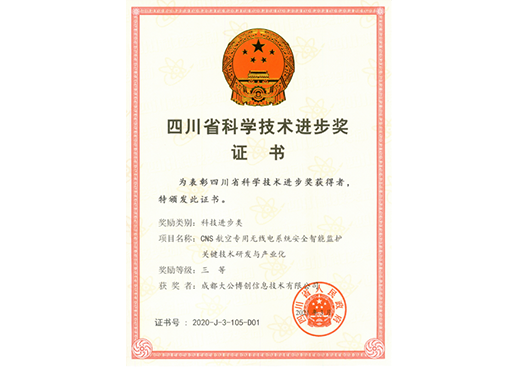 四川省科学技术进步奖三等奖